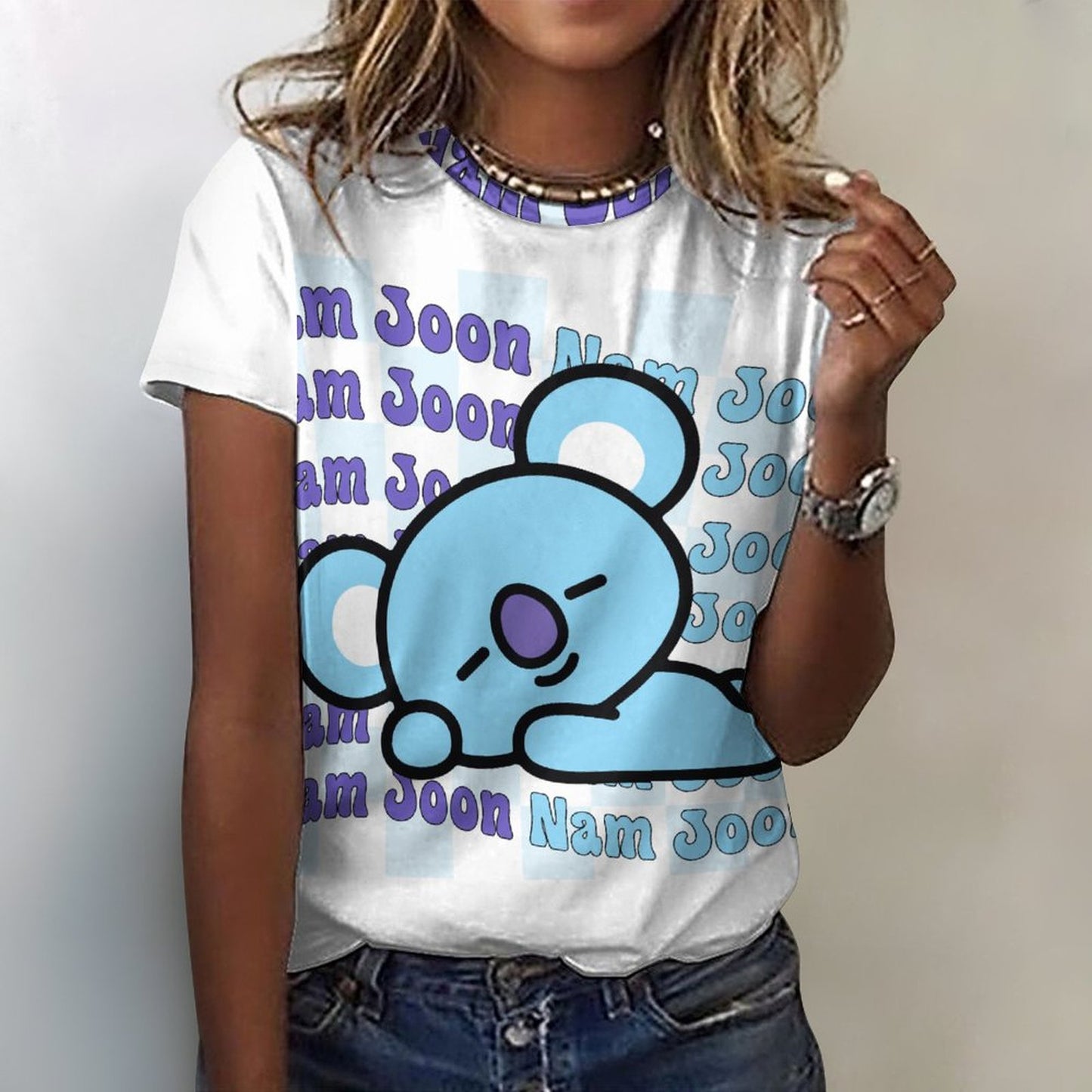 BT21 Koya RM Namjoon Women's Cotton T-Shirt | K-Pop Fan Merch All-Over Print