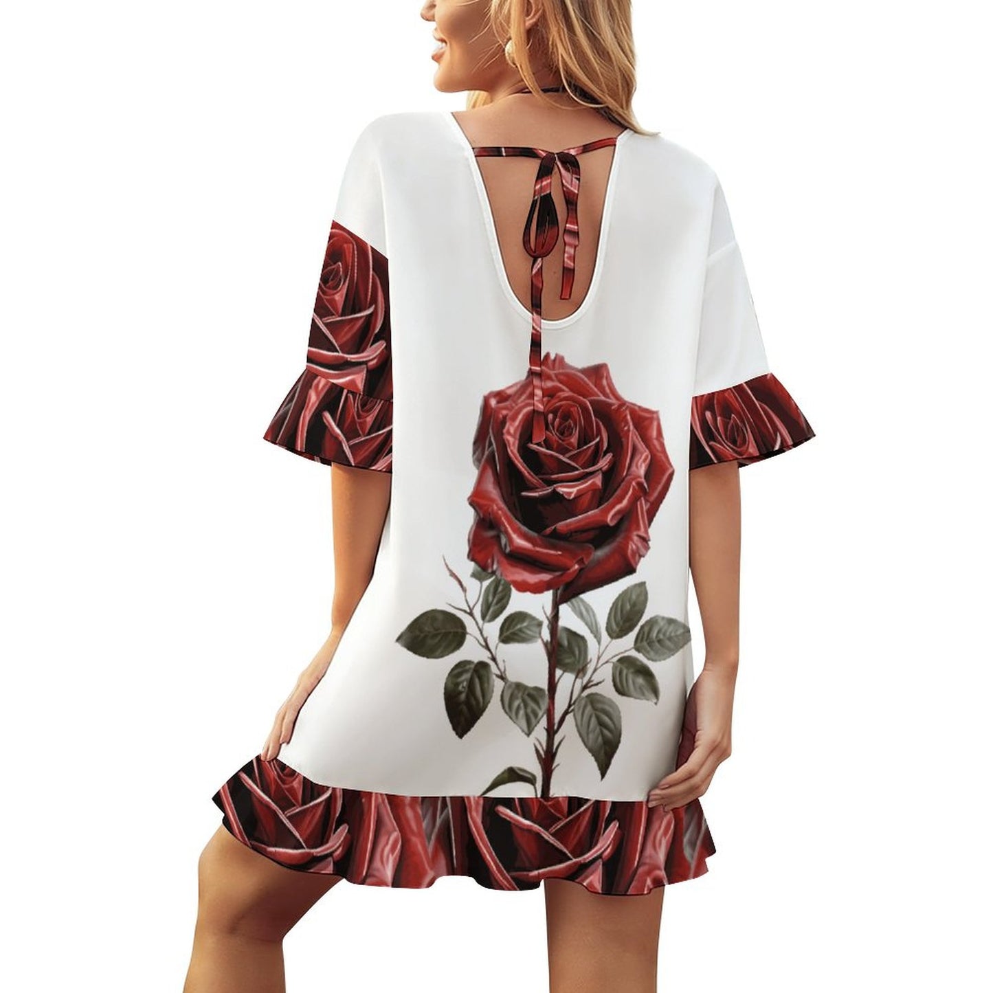 Buy Me All the Books Ruffled Cover-Up Dress | BookTok Inspired Bookish Beach Gift