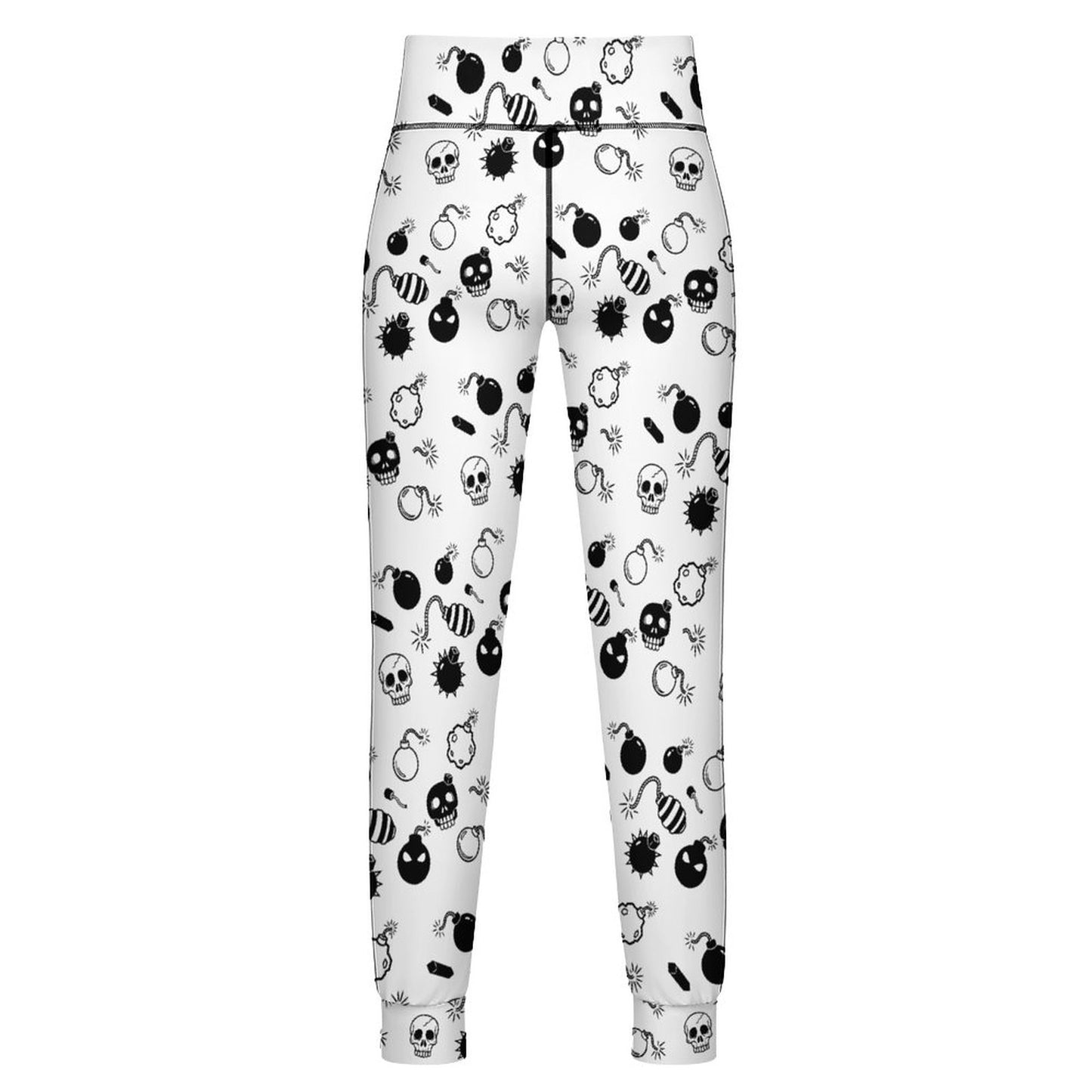 Bombs and Skulls Yoga Jogger Pants · Edgy Y2K Grunge High-Waisted Sweats · Alt Streetwear Joggers with Pockets