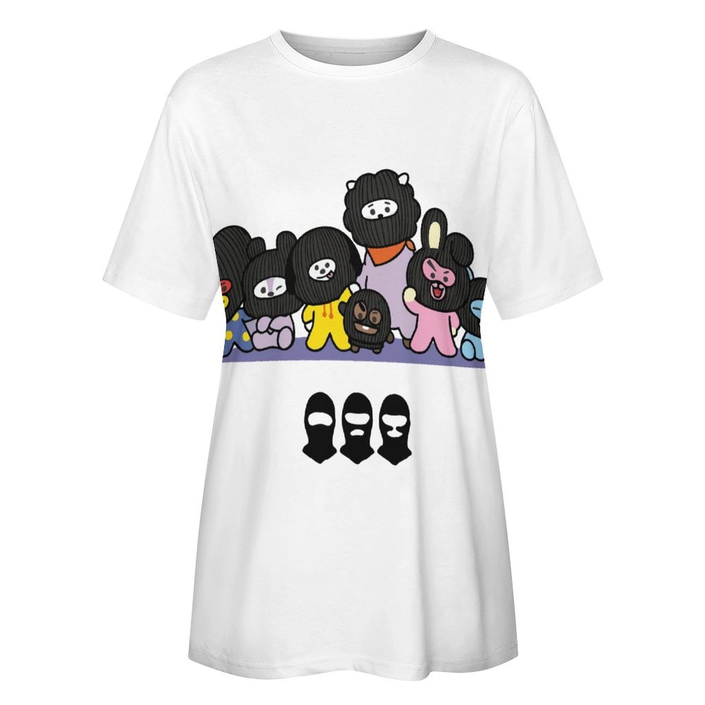 BT21 Hooligan Inspired Women's Cotton T-Shirt – Premium K-Pop Summer Tee