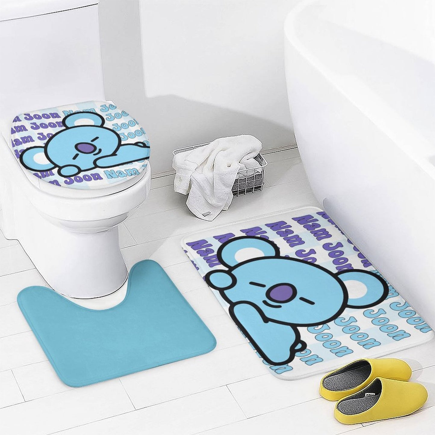 BT21 Koya RM Namjoon Bathroom 4-Piece Set | K-Pop Fan Home Decor Gift