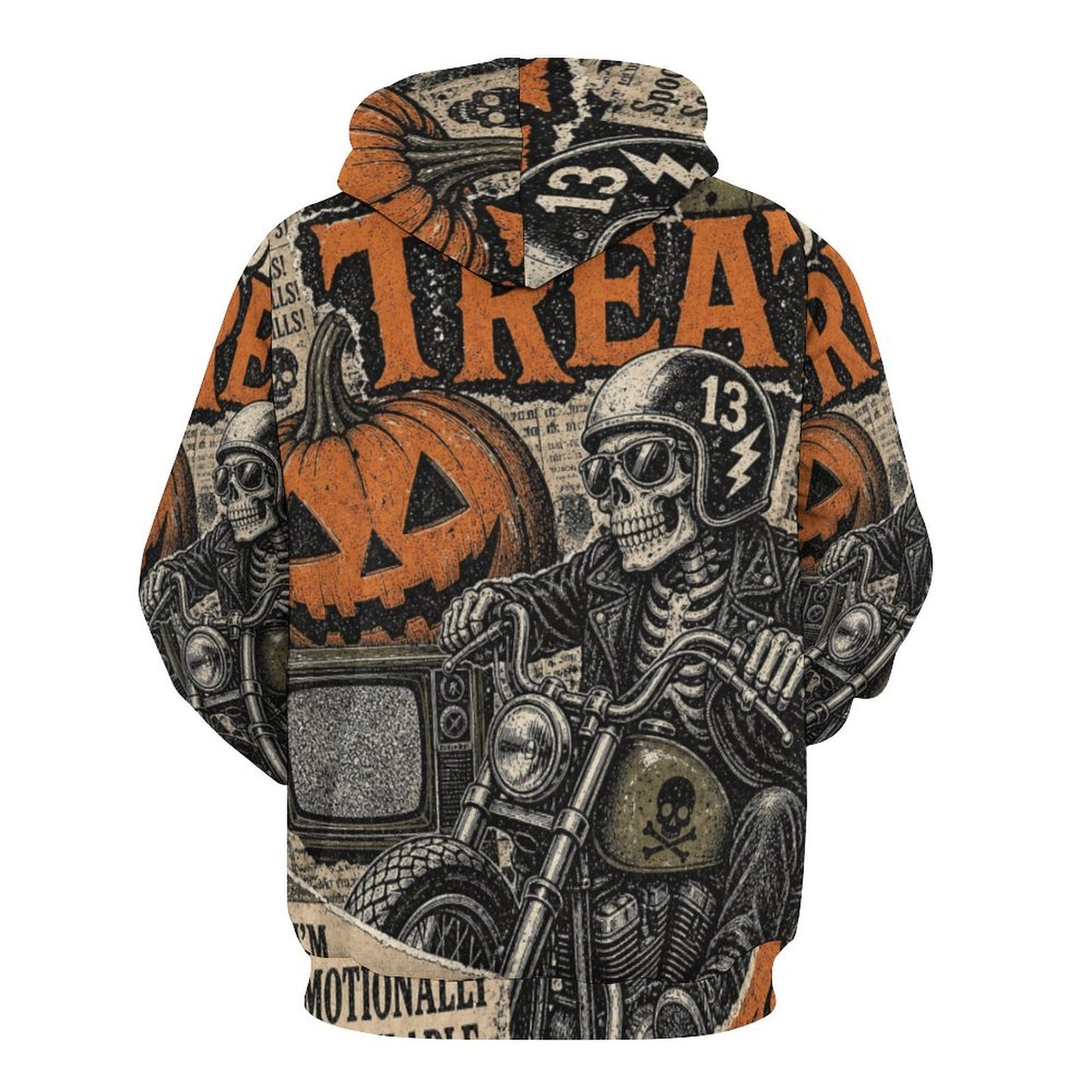 Trick or Treat Emotionally unavailable  Women's Graphic Hoodie (All-Over Printing)
