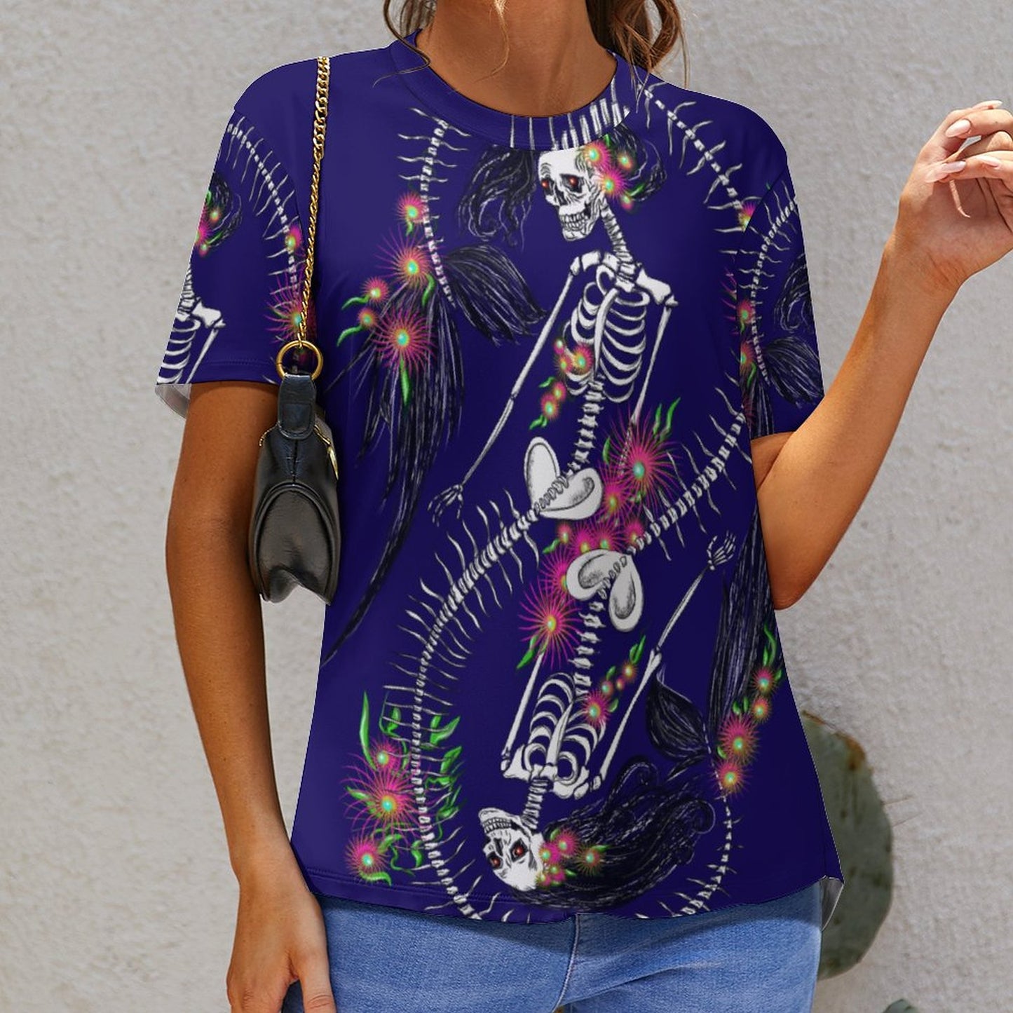 Skeleton Siren Short Sleeve T-Shirt – Premium Women's  Tee