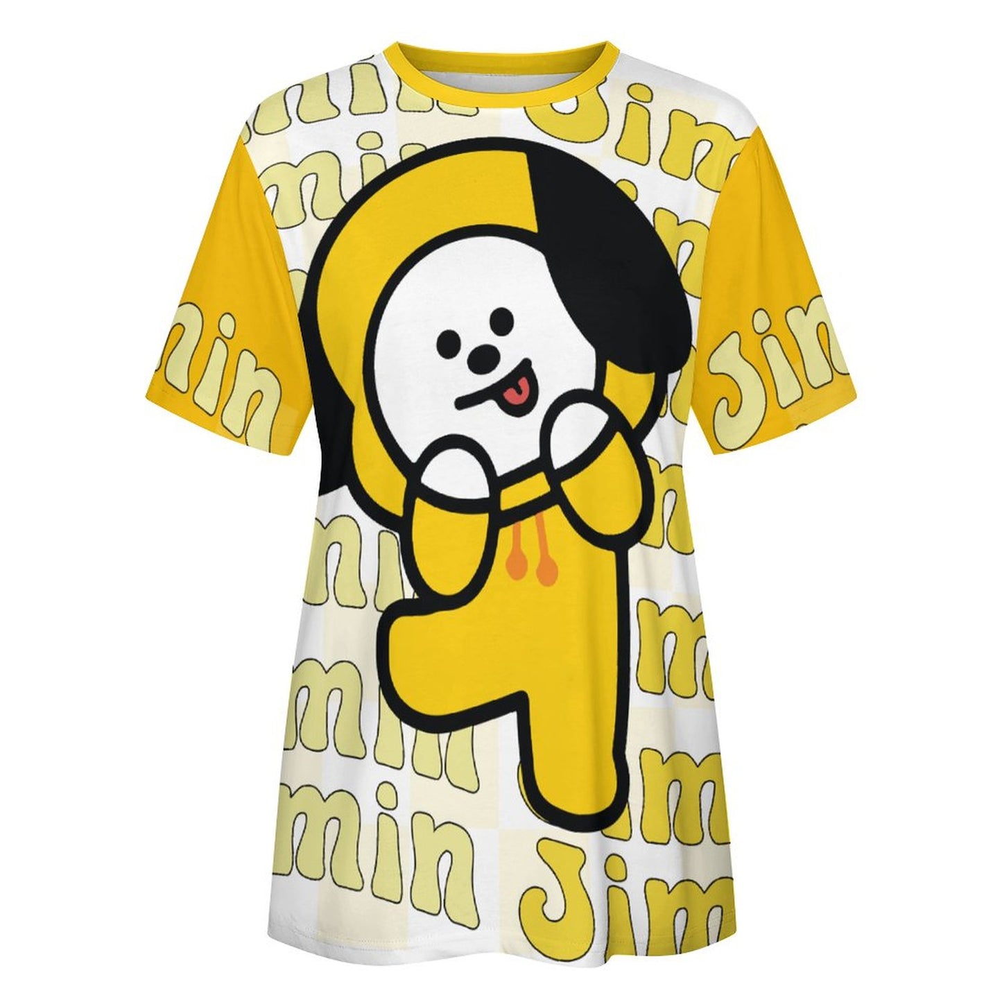 BT21 Chimmy Jimin Women's Cotton T-Shirt | K-Pop Fan Merch All-Over Print