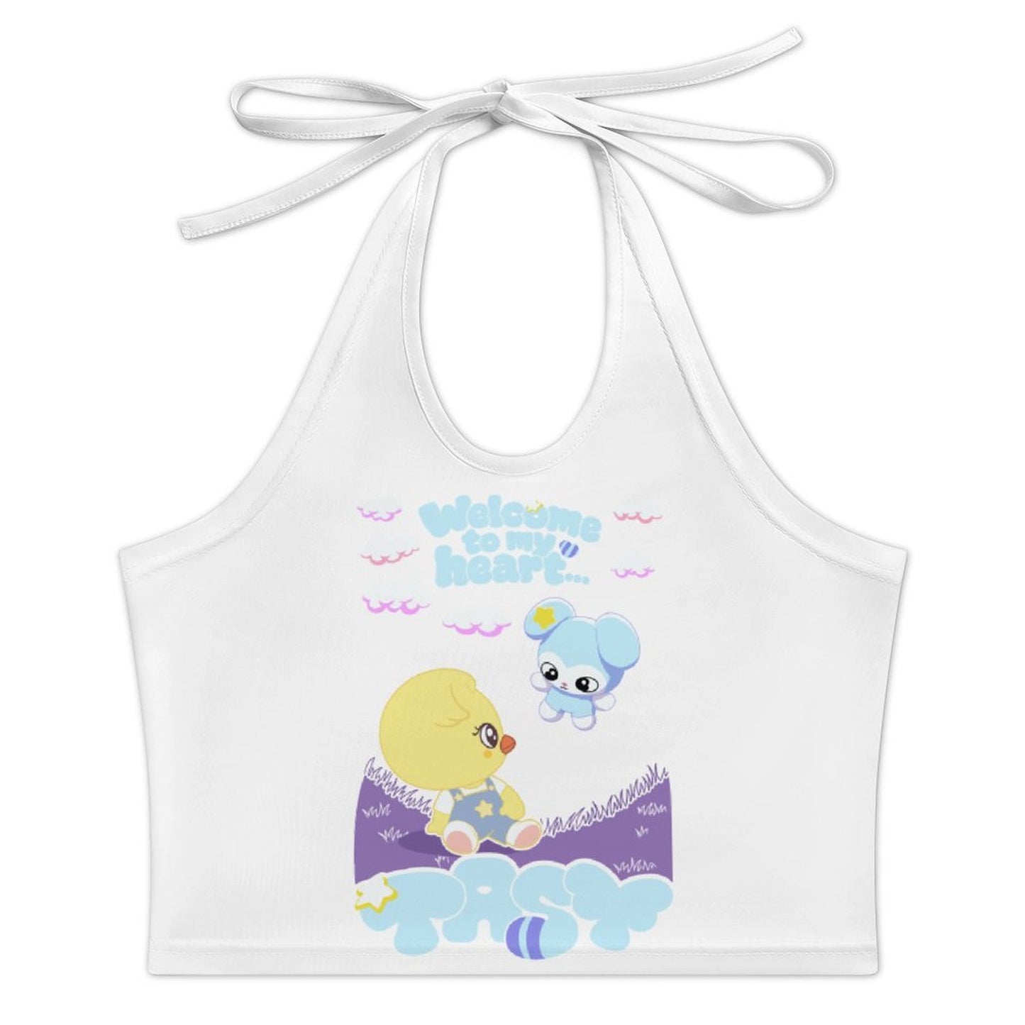 180gsm Women's Halter Tie Vest(All-Over Printing)