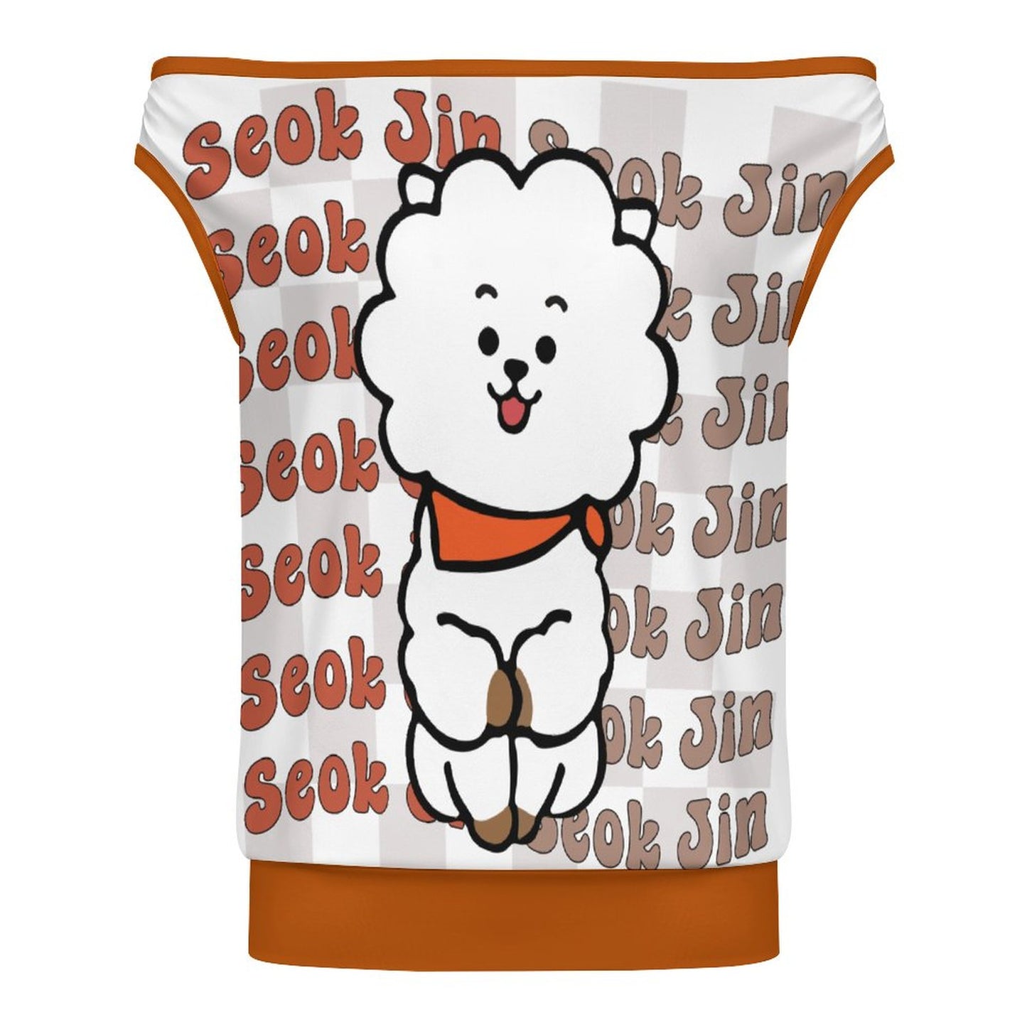 BTS Jin BT21 Off-Shoulder T-Shirt | K-Pop Fan Merch All-Over Print