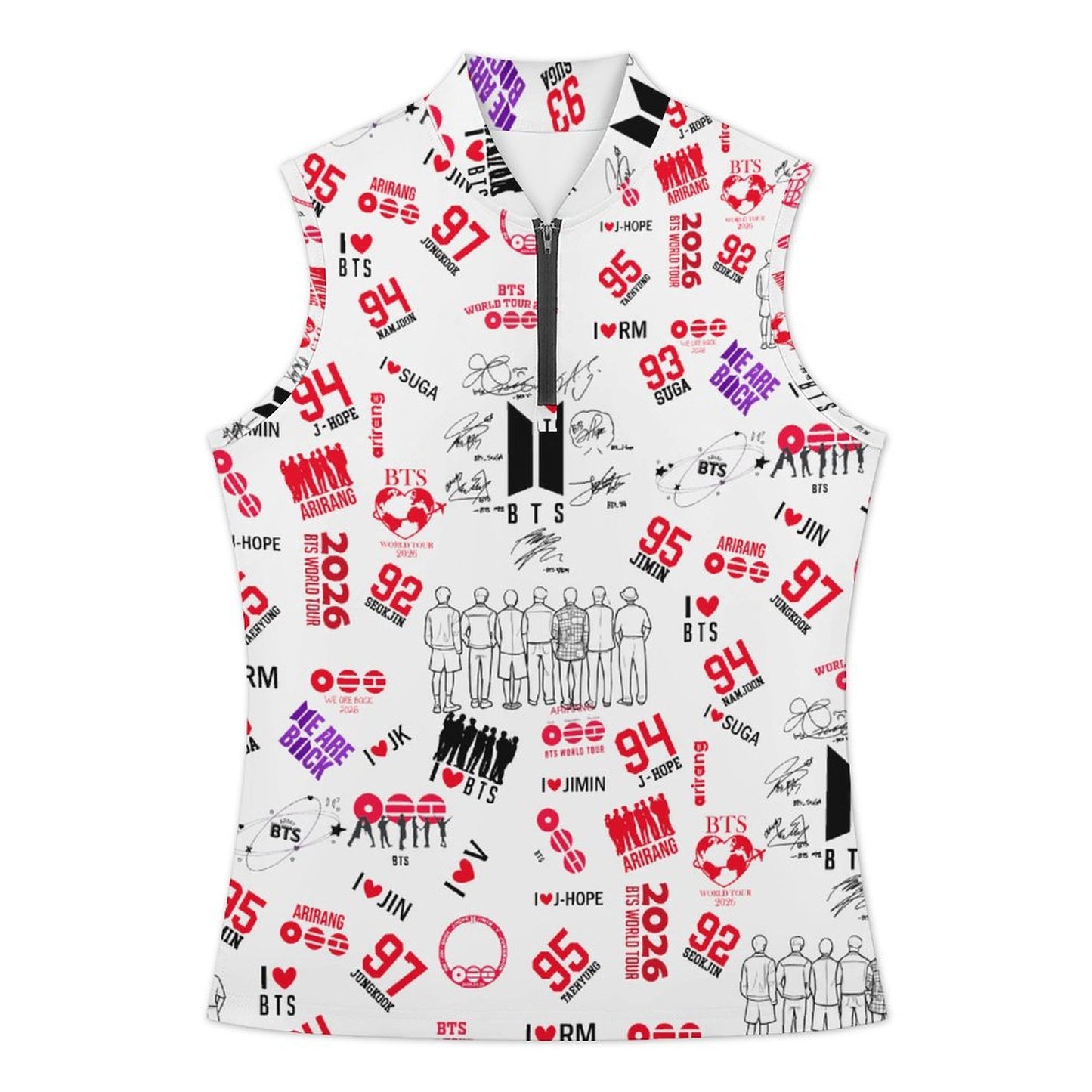 BTS "Borahae Purple" Cropped Halter Tank Top | Edgy K-Pop Concert Outfit for ARMY | Festival Streetwear