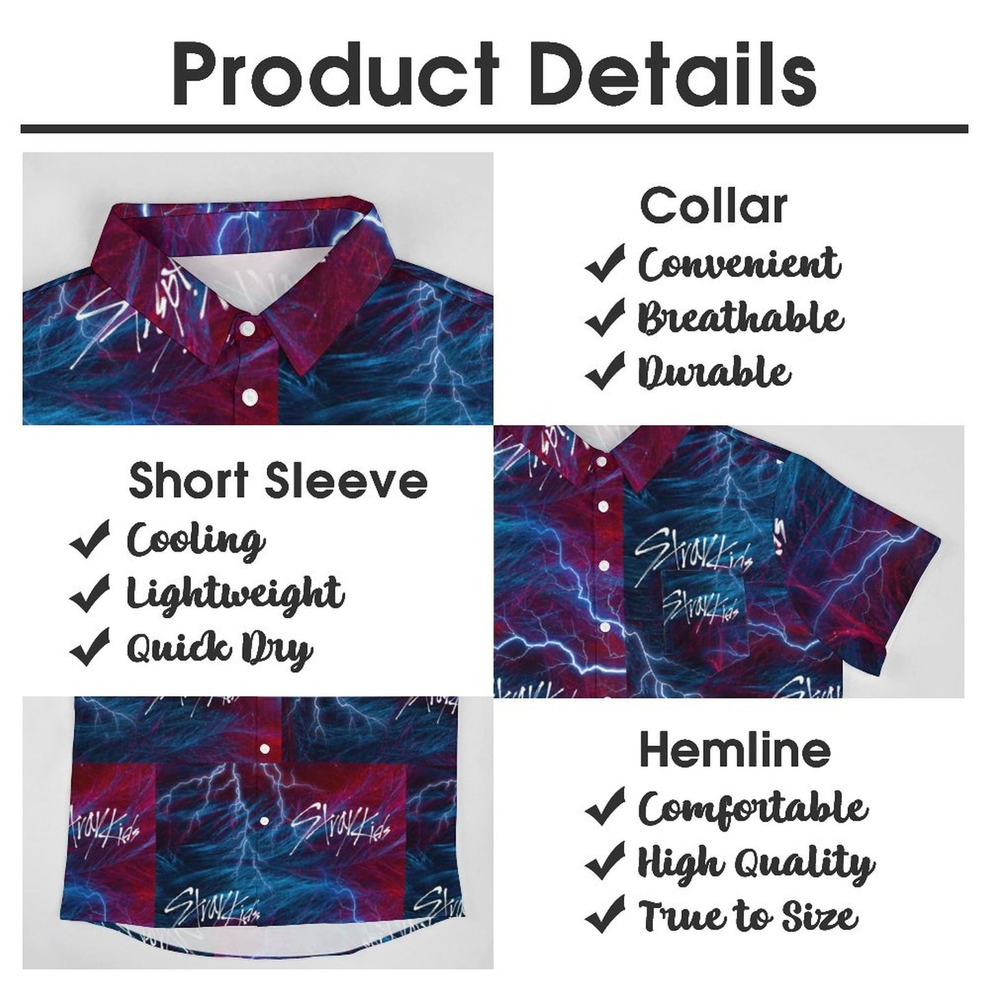 Men's Short Sleeve Father's Day Shirt with Pocket(XS-7XL)