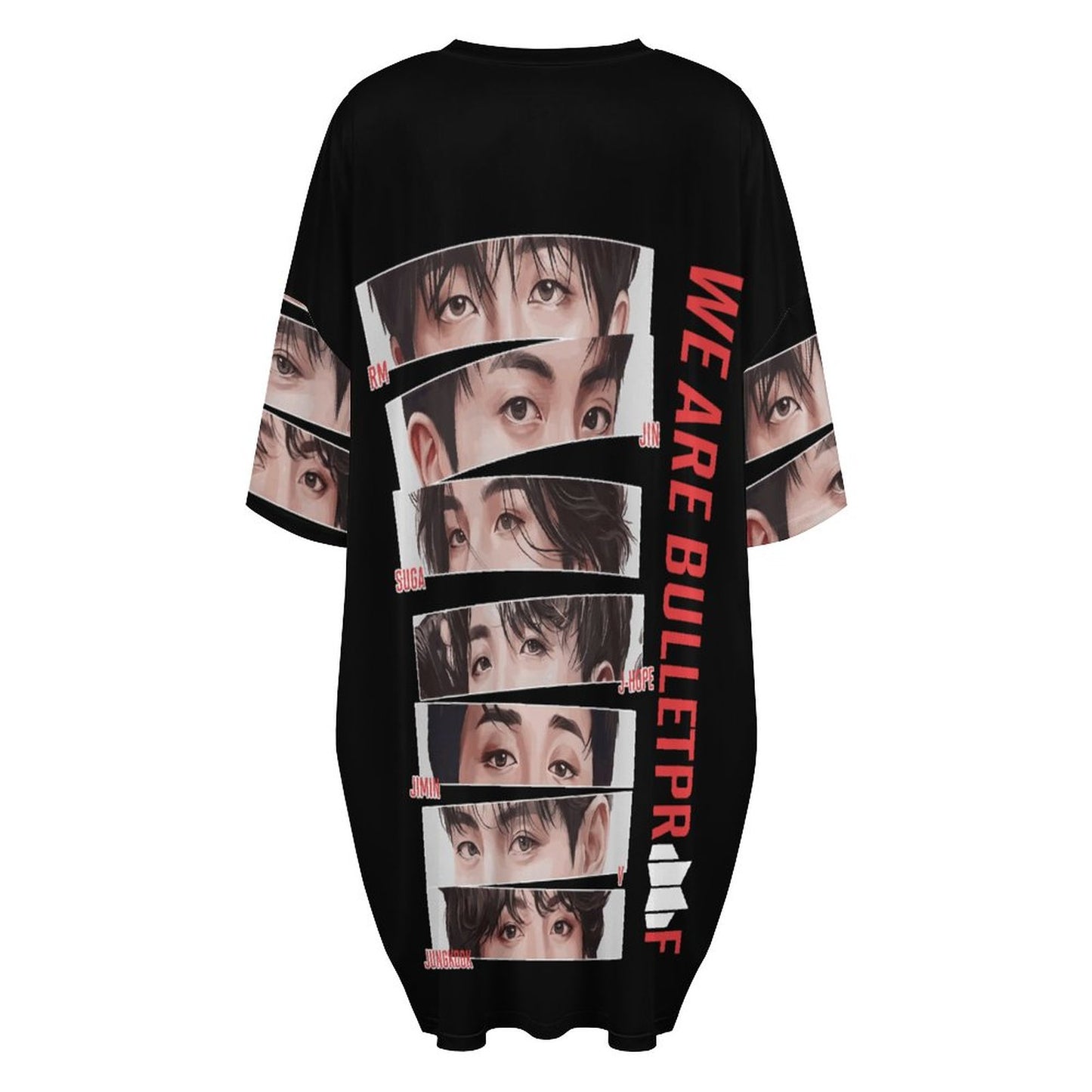 BTS Army 'We Are Bulletproof' Ice Silk Nightdress | K-Pop Fan Loungewear