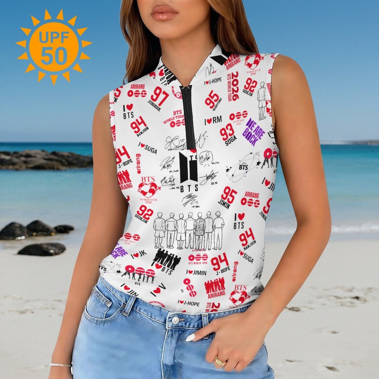 BTS "Borahae Purple" Cropped Halter Tank Top | Edgy K-Pop Concert Outfit for ARMY | Festival Streetwear
