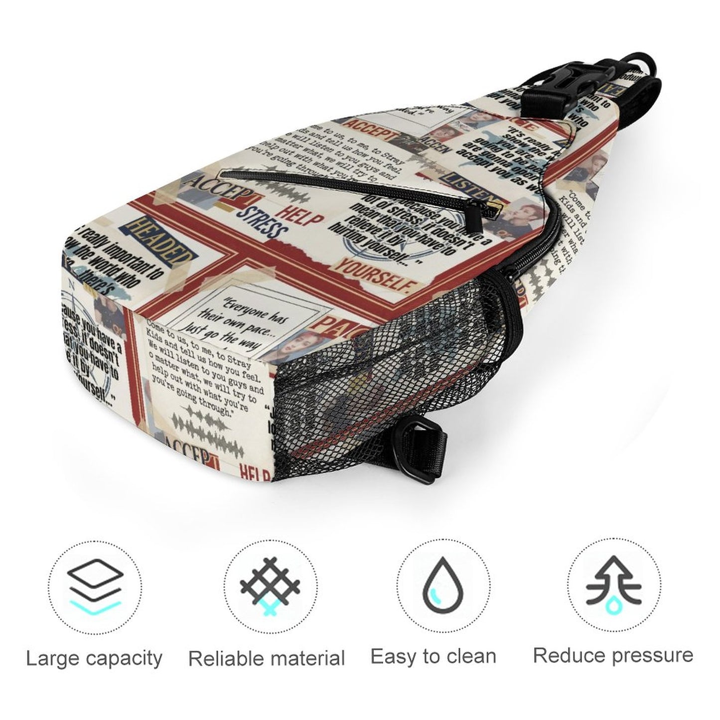 Create Unique Sling Bags with Our durable polyester (All-Over Printing)