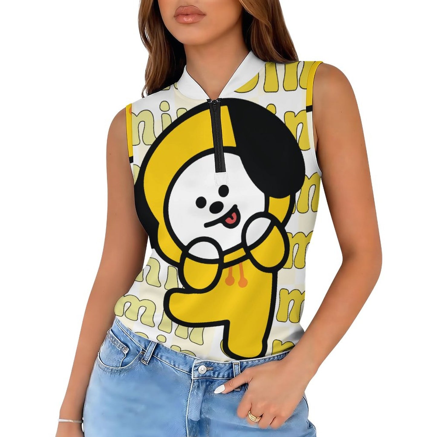 BT21 Chimmy Jimin Women's UPF50+ Golf Tank Top | K-Pop Fan Merch All-Over Print