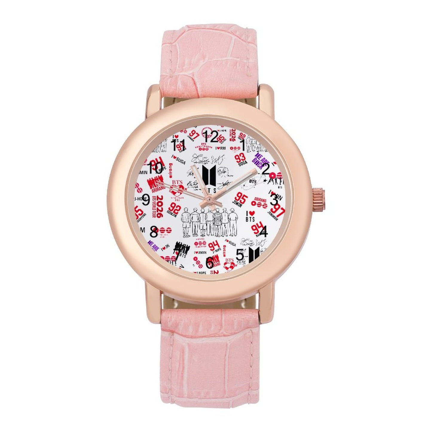 BTS Hooligan Inspired Minimalist Wristwatch | Elegant K-Pop PU Leather Band Watch for ARMY
