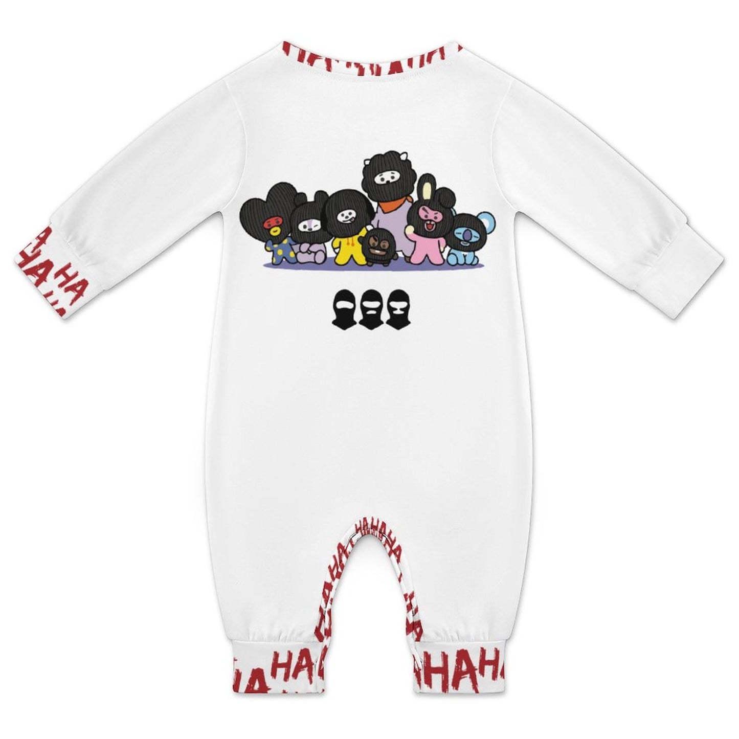 BT21 Hooligan Inspired Long Baby Romper – Premium Faux Cotton K-Pop Infused Onesie