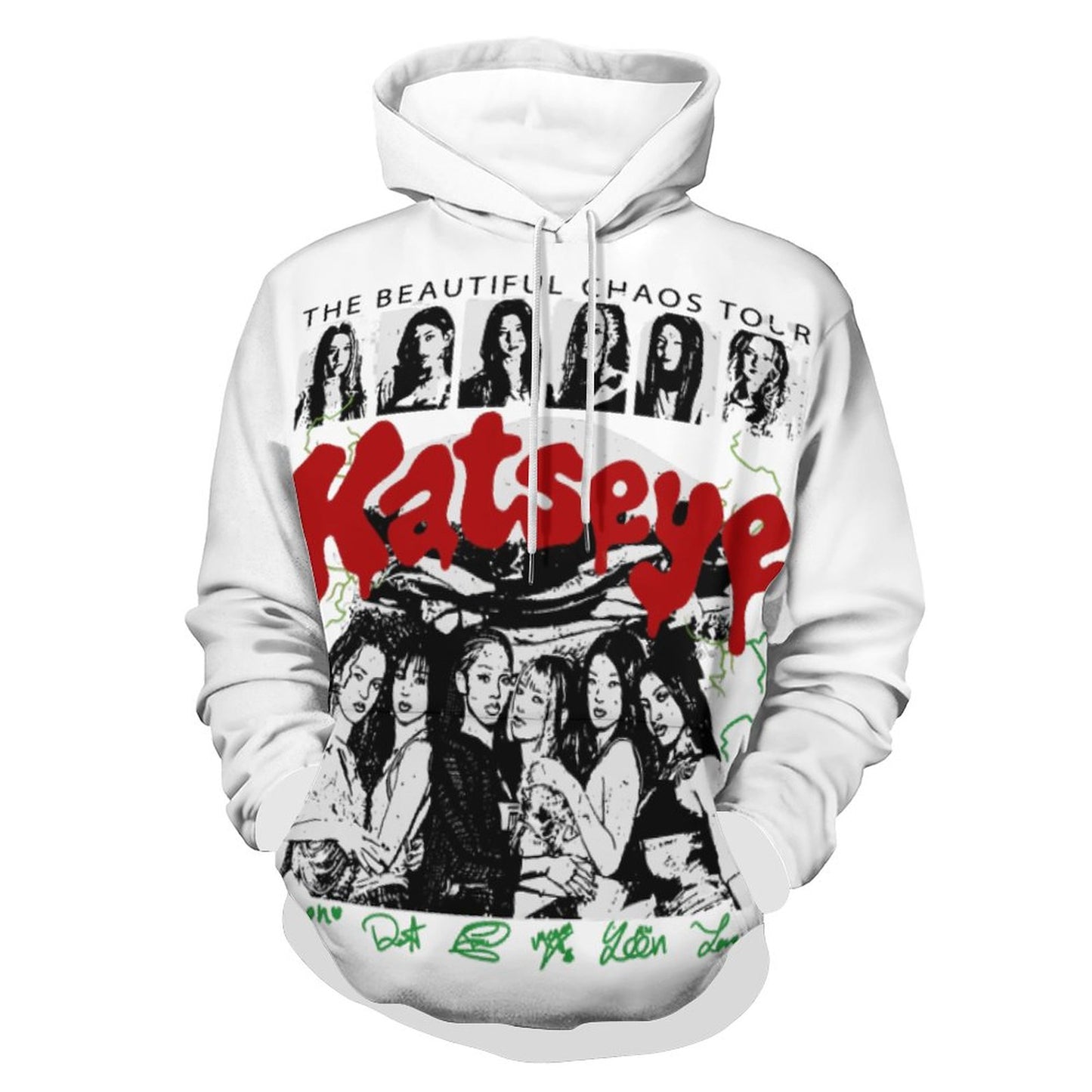 Katseye Tour Inspired Hoodie |  Double-Layer All-Over Print Fan Hoodie