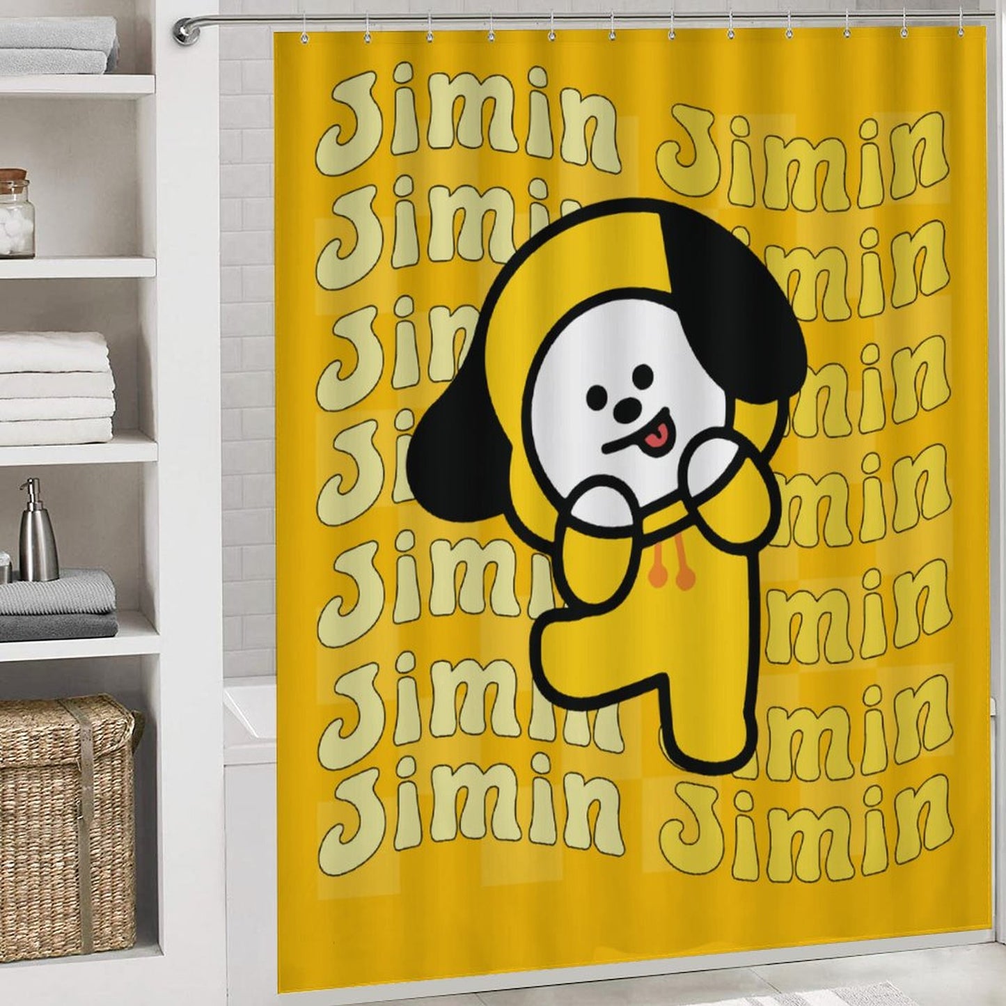 BT21 Chimmy Jimin Bathroom 4-Piece Set | K-Pop Fan Home Decor Gift