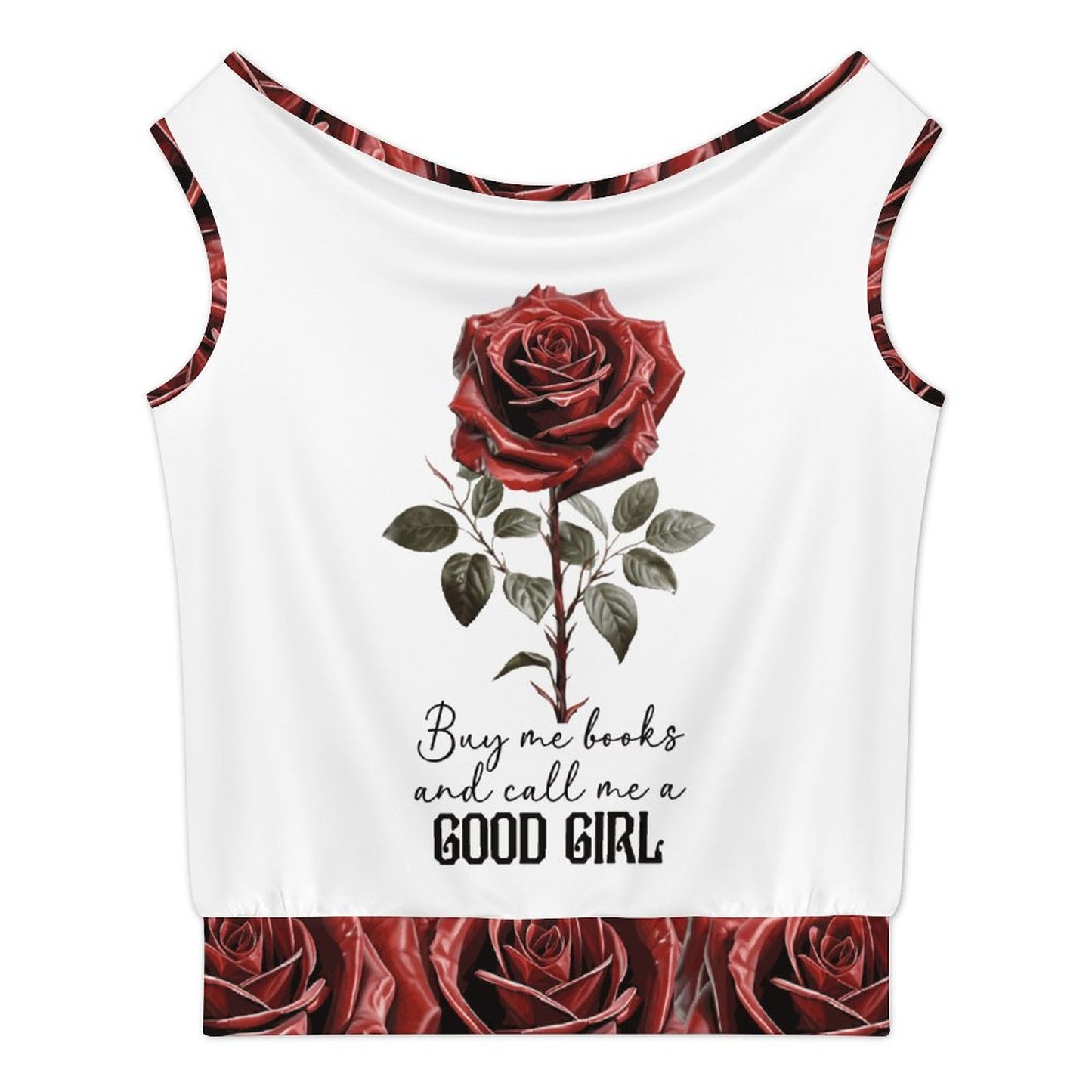 Buy Me All the Books Single Shoulder Top | BookTok Inspired Bookish Gift