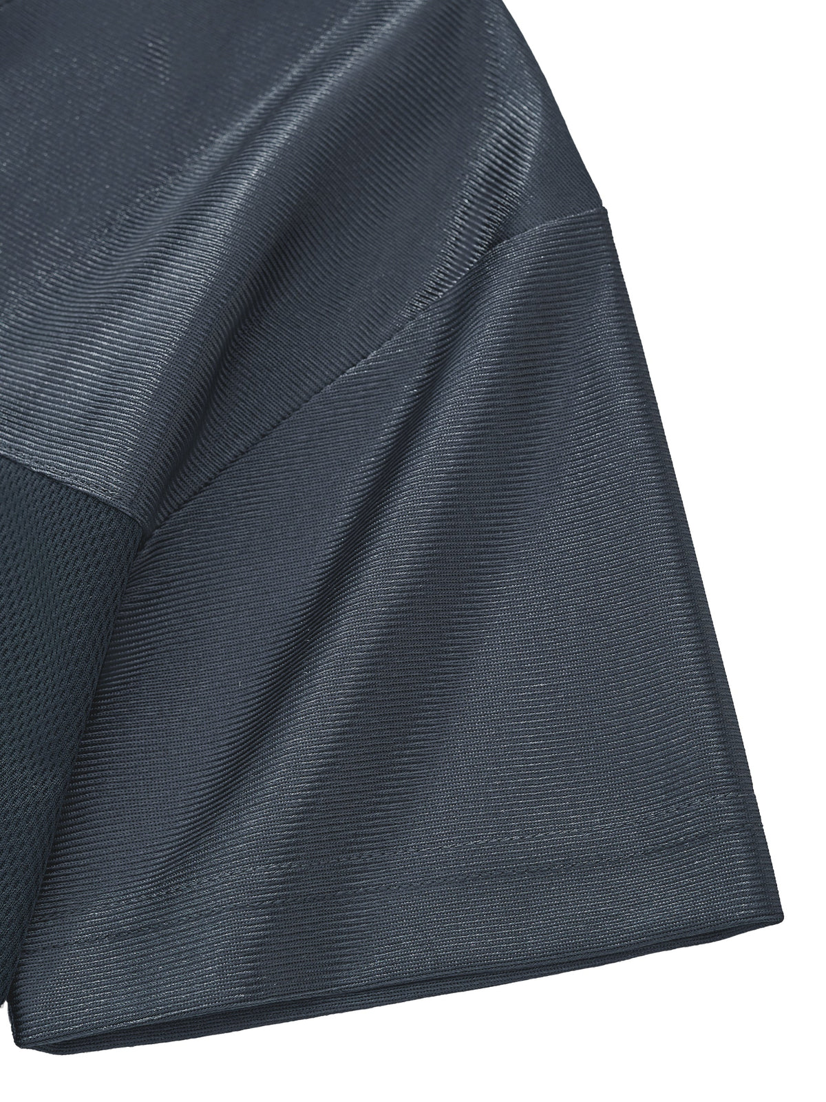 Clothing By Hot Takes Designs dark grey polyester jersey fabric with a textured paneled design and stitched hem.