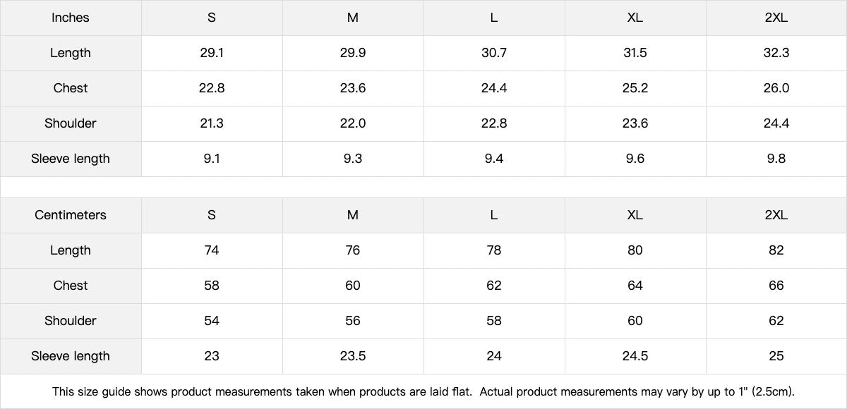 Clothing By Hot Takes Designs size guide chart for DWAEKKI vintage oversized heavyweight t-shirt measurements