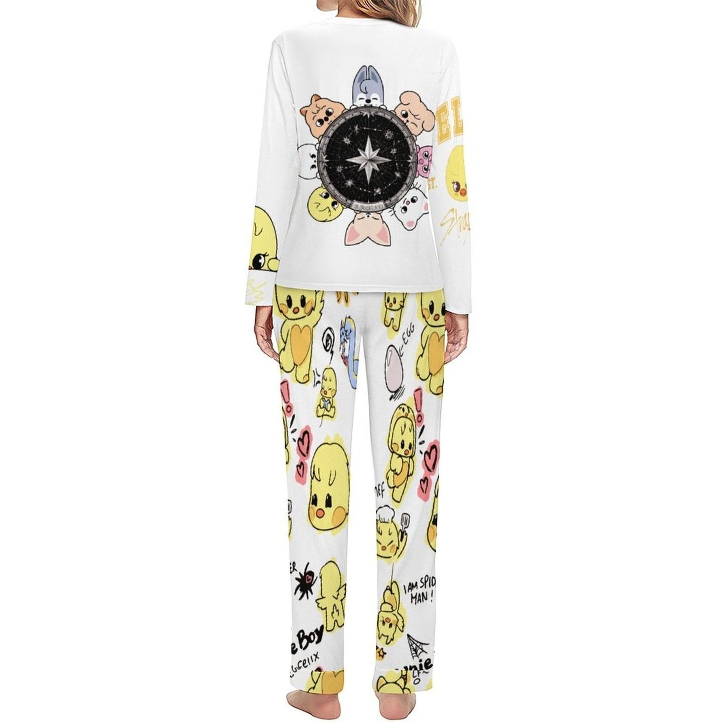 Clothing By Hot Takes Designs SKZOO BbokAri and TASY pajama set with all-over character print and long sleeves