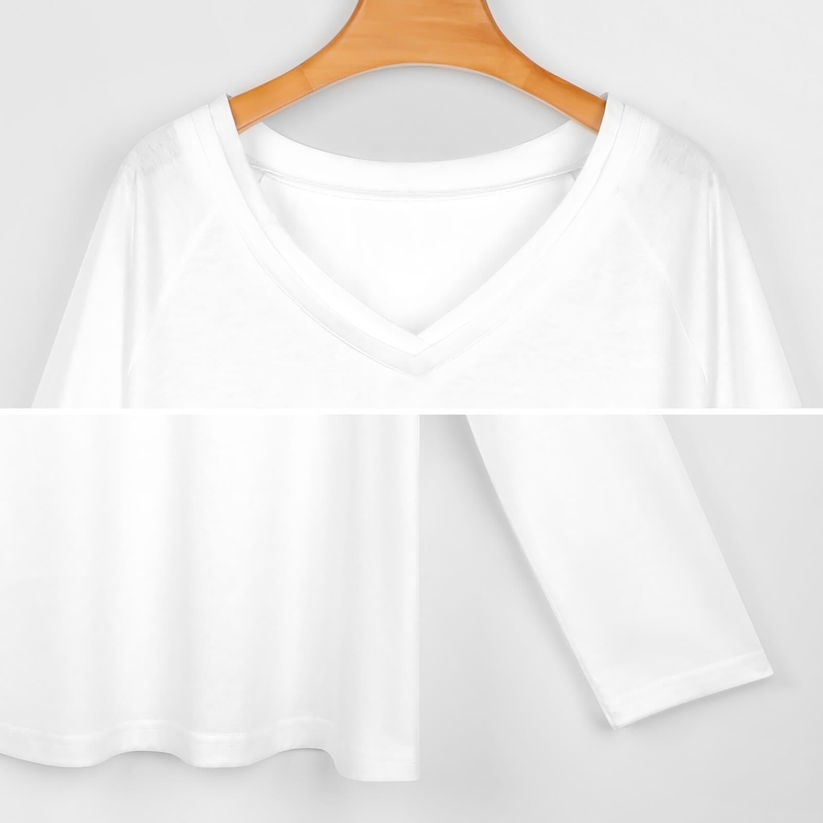 Clothing By Hot Takes Designs white double layer V-neck top made from soft brushed milk silk fabric.