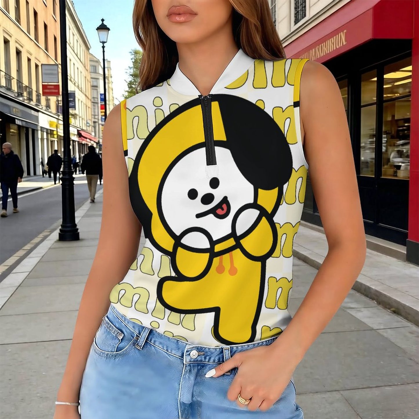 BT21 Chimmy Jimin Women's UPF50+ Golf Tank Top | K-Pop Fan Merch All-Over Print