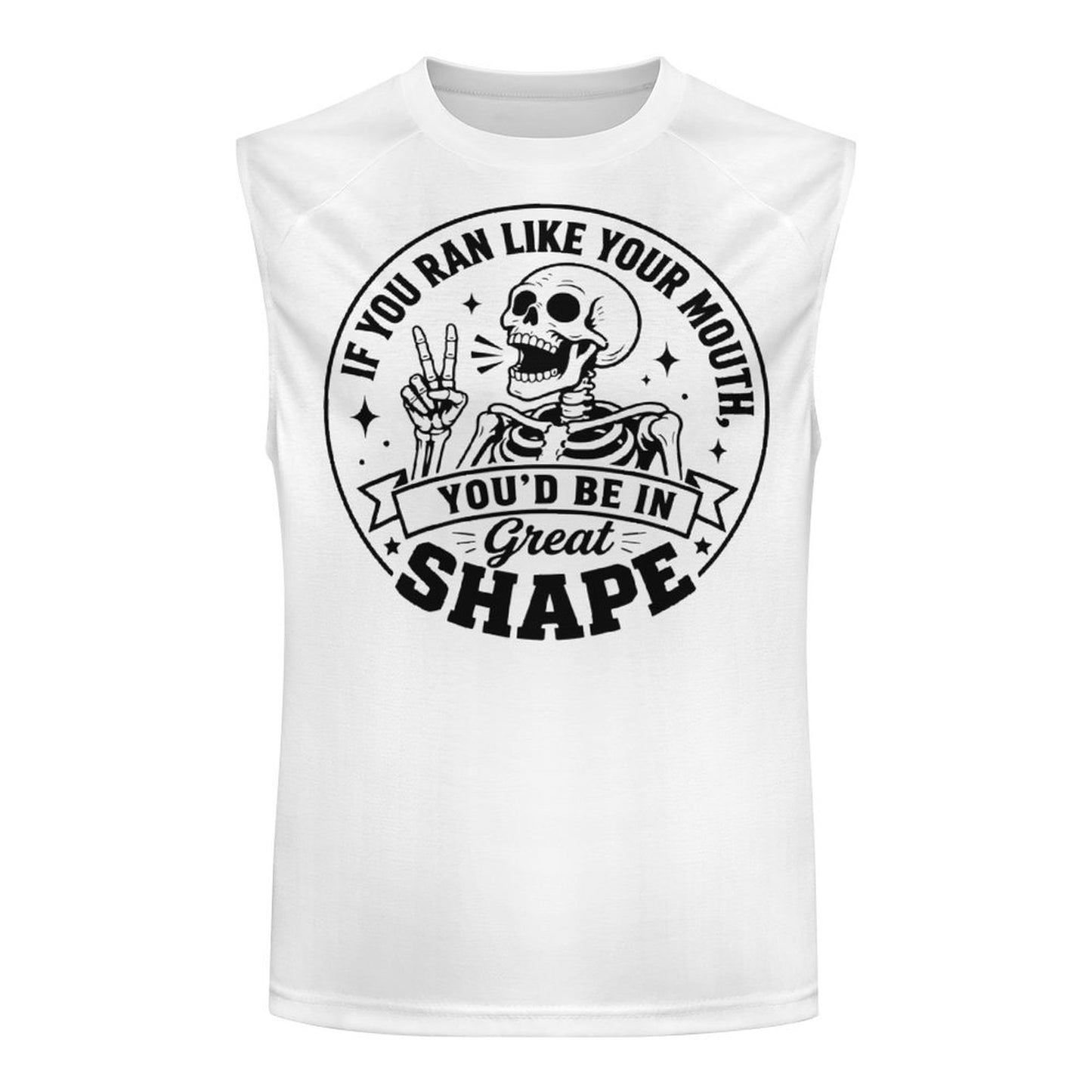 Sarcastic Workout Shirt - If You Ran Like You Run Your Mouth - Snarky Gym Tee, Funny Fitness Graphic T-Shirt, Premium Cotton Double-Sided DTF Print Tee