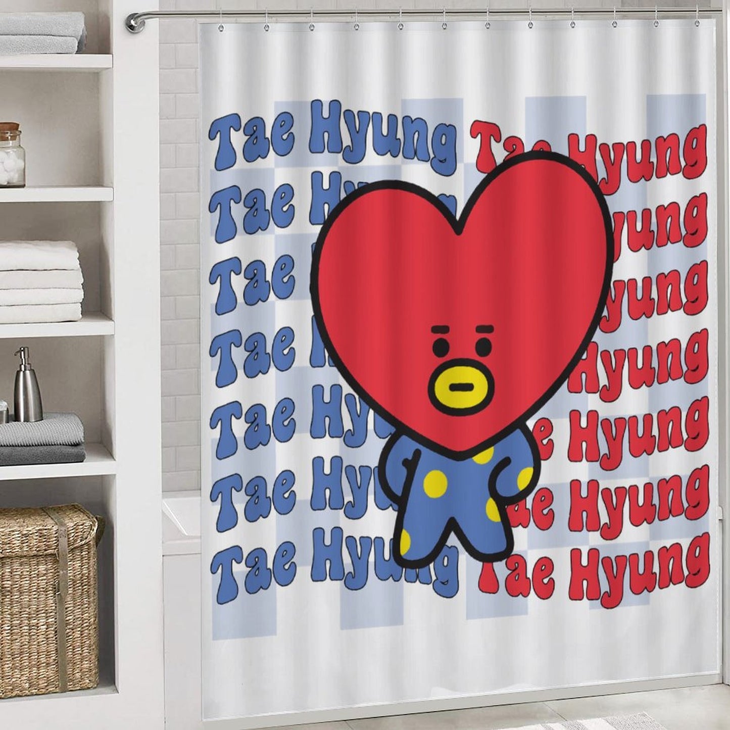 BT21 Tata V Taehyung Bathroom 4-Piece Set | K-Pop Fan Home Decor Gift