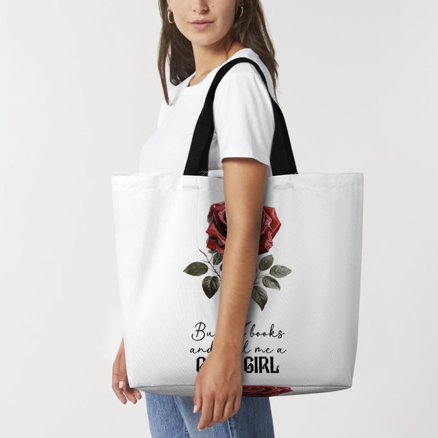 Roses Are Red Large Tote Bag | BookTok Inspired Bookish Gift