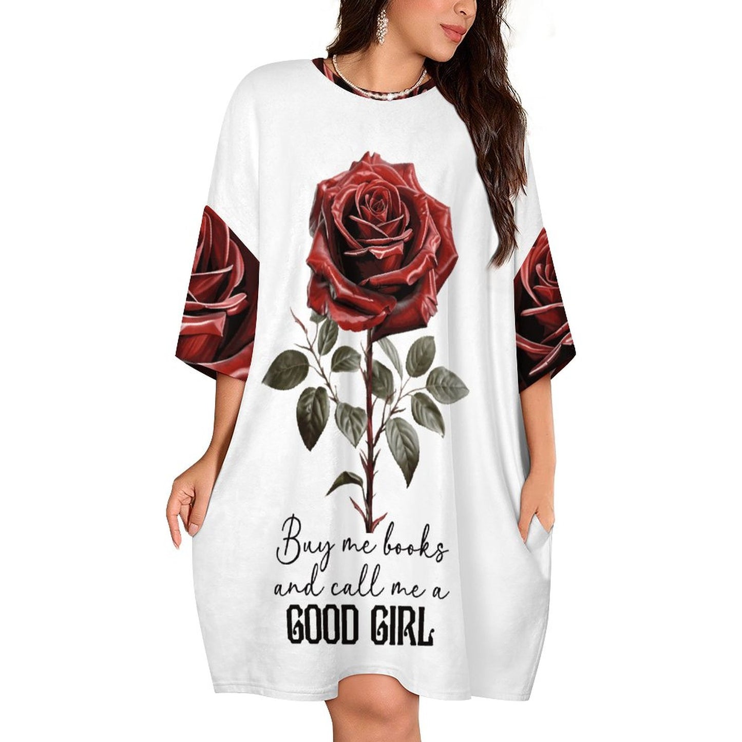 Buy Me All the Books Flannel Nightdress | BookTok Inspired Bookish Gift