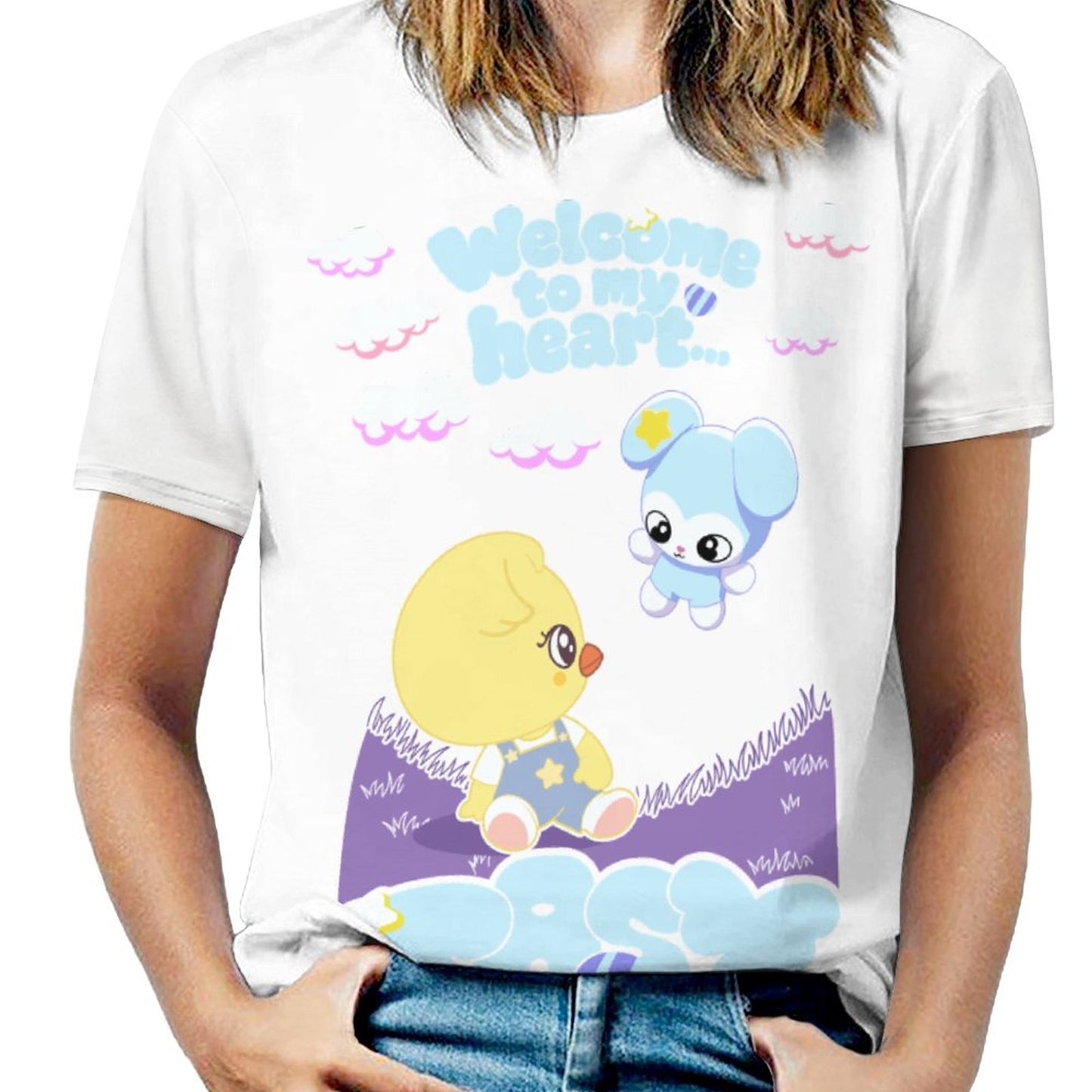 180gsm Custom Women Top T-Shirts(All-Over Printing)