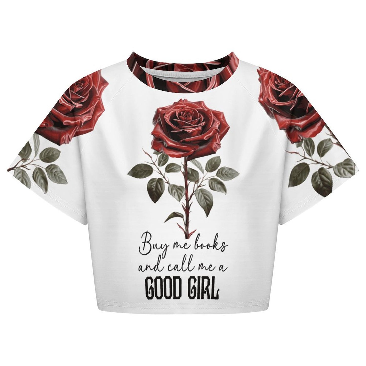 Buy Me All the Books Cropped T-Shirt | BookTok Inspired Bookish Gift