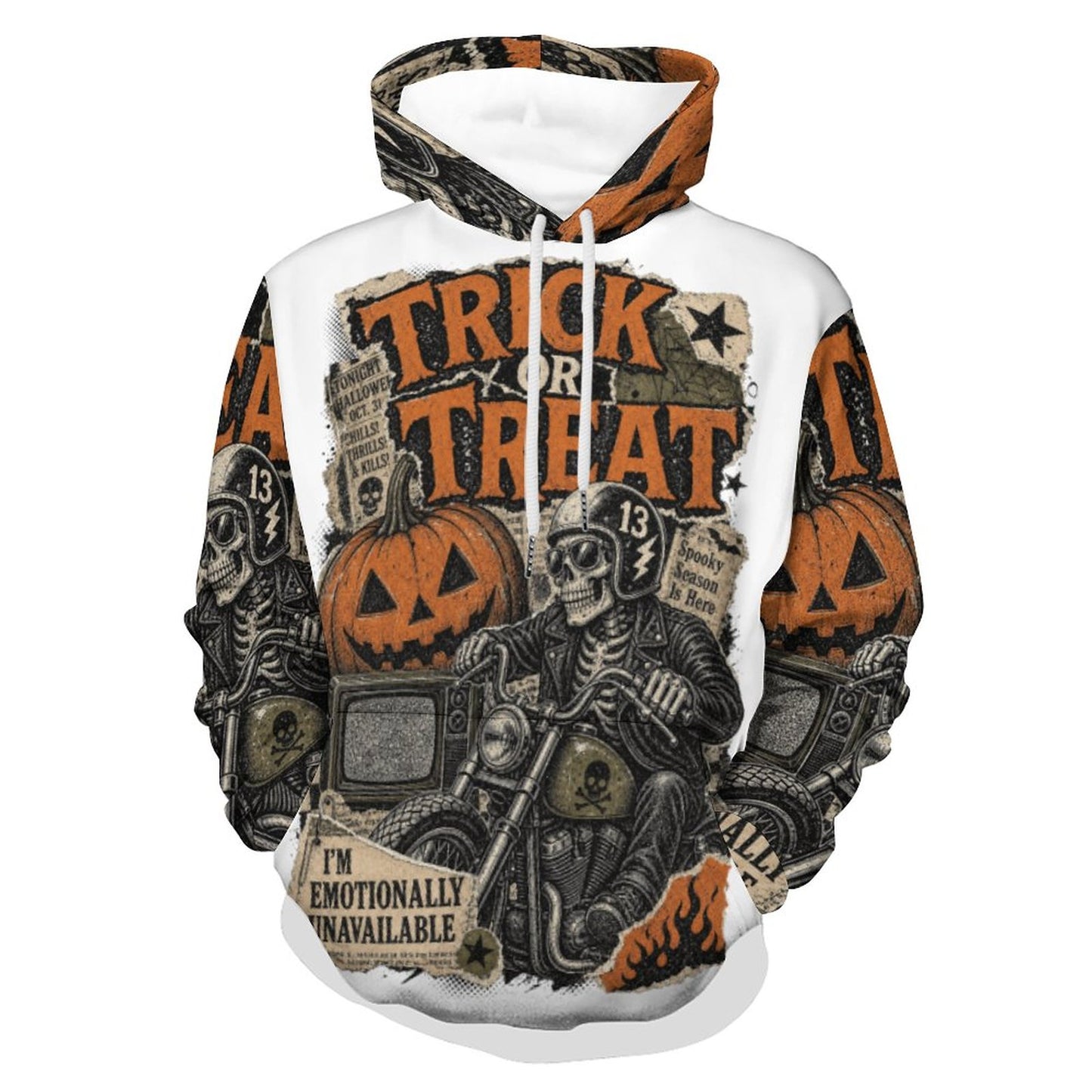 Trick or Treat Emotionally unavailable  Women's Graphic Hoodie (All-Over Printing)