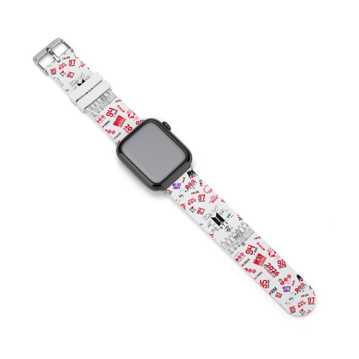 BTS Hooligan Style Silicone Apple Watch Band | Edgy K-Pop Streetwear Watch Strap for ARMY
