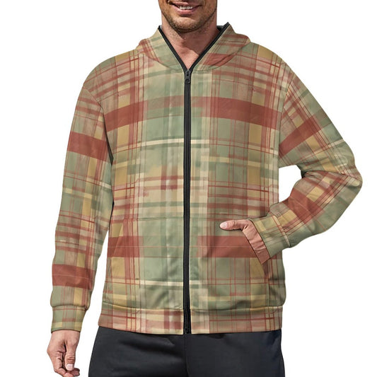 280gsm Full Zip Hoodie For Men(All-Over Printing) — front view