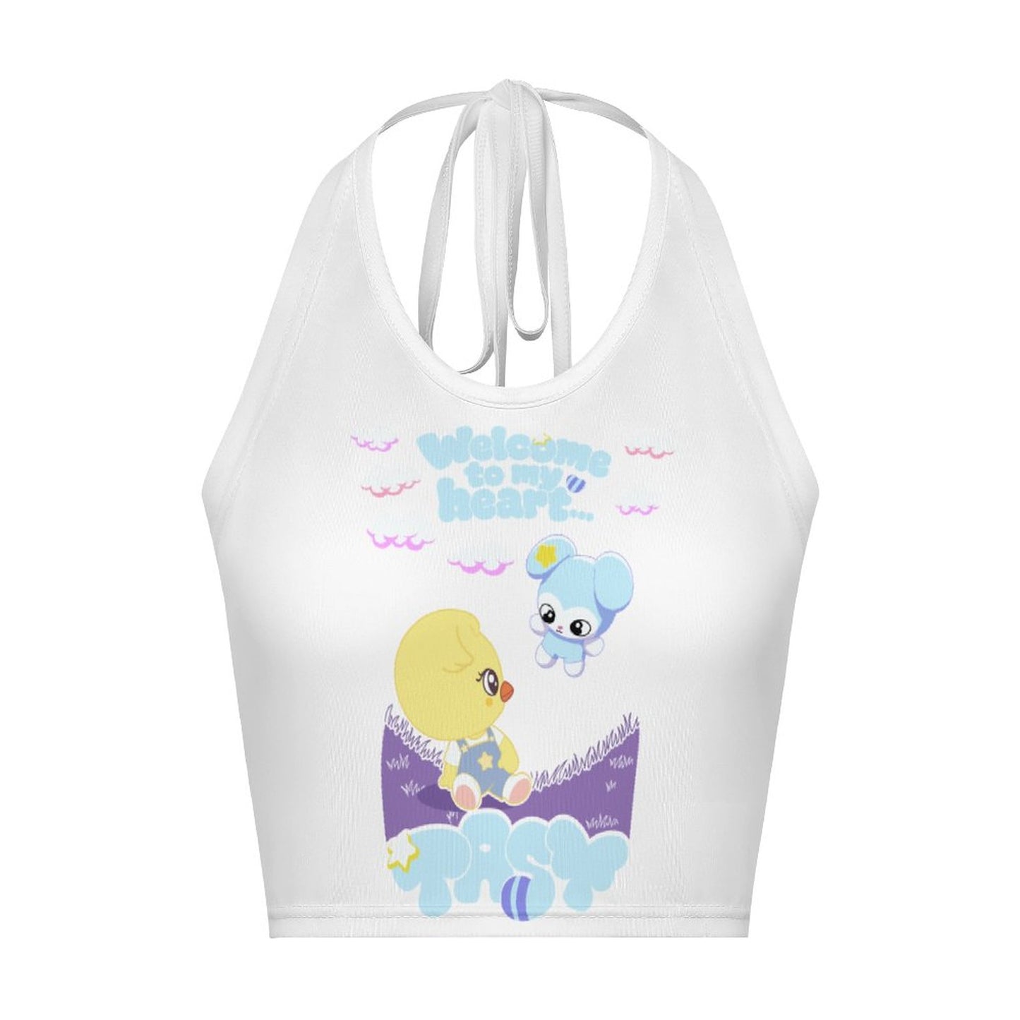180gsm Women's Halter Tie Vest(All-Over Printing)