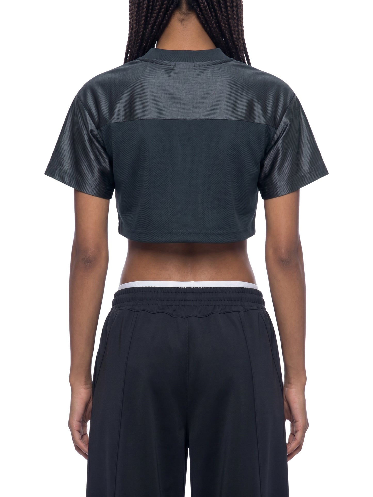 BTS Hobi BTS ARMY Paneled V-Neck Crop Jersey – K-Pop Sporty Streetwear Cropped Shirt