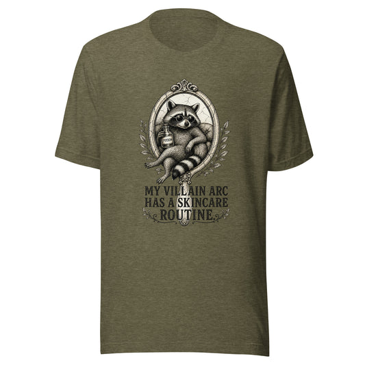 "My Villain Arc Has A Skincare Routine" Graphic Shirt | Sarcastic Dark Humor Tra — front view